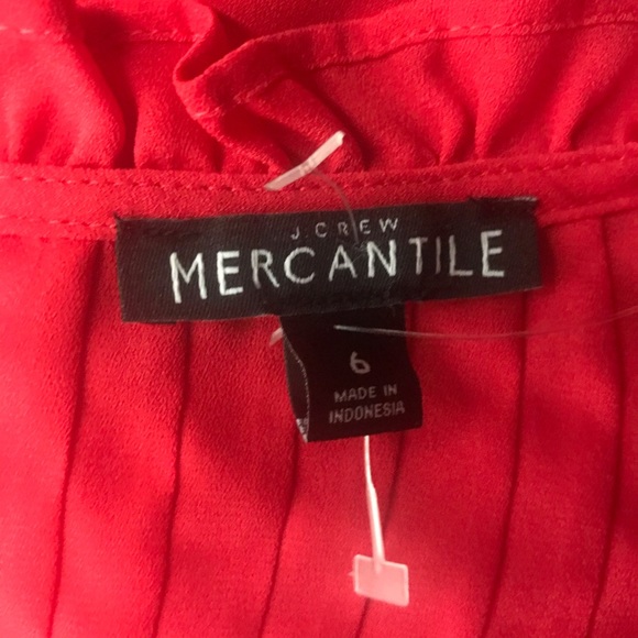 Mercantile J crew Collar Pin-tuck Popover size 6 - Picture 2 of 5